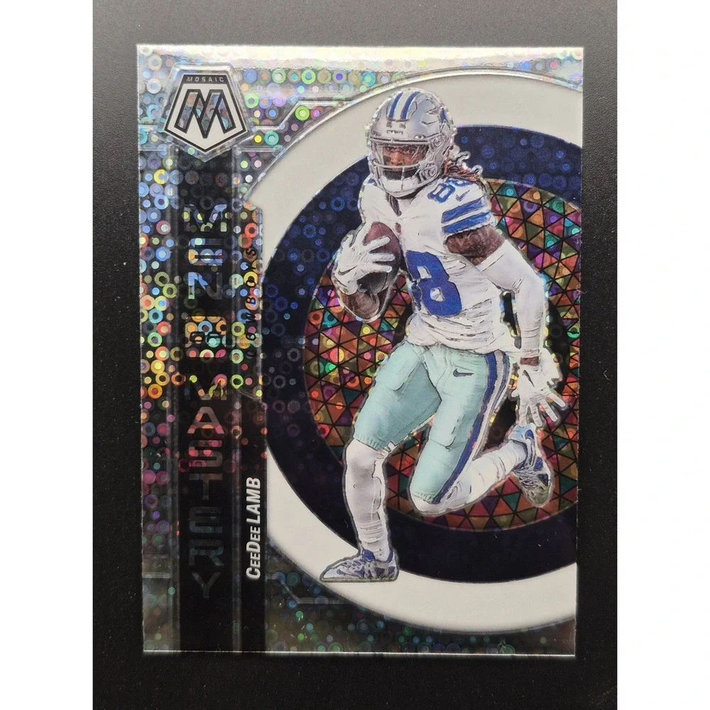 2023 Panini Mosaic CeeDee Lamb #MM-10  No Huddle Silver Disco Prizm Cowboys